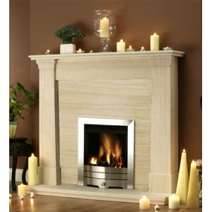 Fireside Oslo Limestone Fireplace