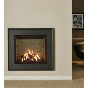 Gazco Reflex 75T Evoke Steel Conventional Flue Gas Fire with Ledgestone Lining Effect