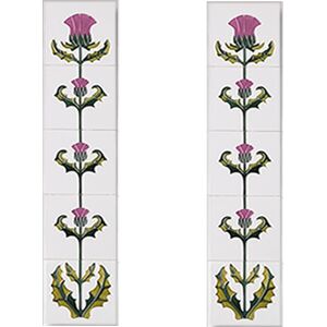 Cast Tec Thistle Pink and Ivory Fireplace Tiles