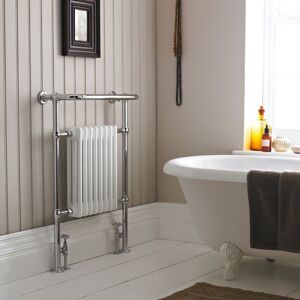 Harrow Heated Radiator Towel Rail 965mm h x 673mm w - Chrome - Hudson Reed