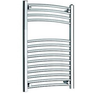 K-Rail New 25mm Steel Curved Chrome Heated Towel Rail 400mm h x 1600mm w - Kartell