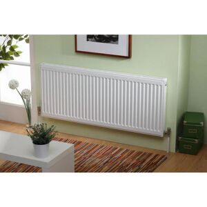 K-rad Kompact Type 11 White 500mm x 800mm Single Panel with Single Convector Horizontal Radiator - S508K - White - Kartell