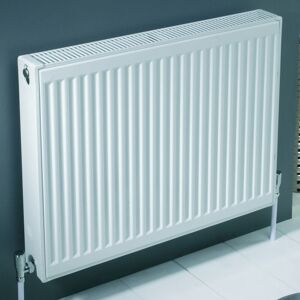 K-rad Kompact Type 21 White 500mm x 400mm Double Panel with Single Convector Horizontal Radiator - P504K - White - Kartell