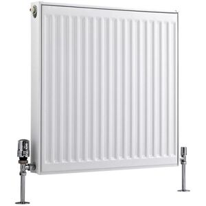 Compact - Modern White Type 11 Central Heating Single Panel Horizontal Convector Radiator - 300mm x 400mm - Milano