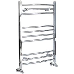 Kent - Modern Chrome Curved Bar Heated Towel Rail Radiator - 800mm x 500mm - Milano