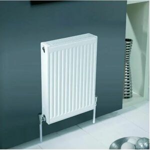 K-RAD Kompact Type 22 Double Panel Double Convector Radiator 900mm h x 500mm w White - White - Kartell