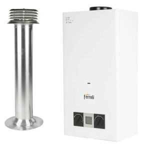 Ferroli Pegaso Eco 11 LPG Gas Water Heater & Flue Kit