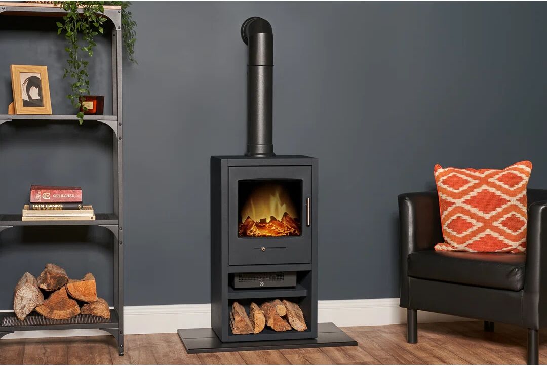 Photos - Fireplace Box / Freestanding Stove Adam Bergen  42.4Cm W Electric Stove black/gray 74.9 H x 42.4 W x 33.3 D cm 