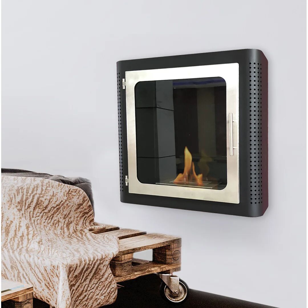 Photos - Fireplace Box / Freestanding Stove Belfry Heating Isla Wall Mounted Bio Ethanol Fire black 60.0 H x 60.0 W x