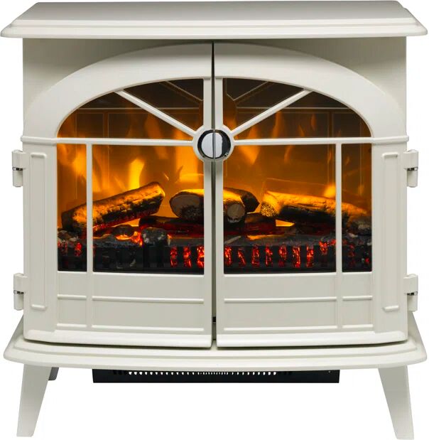 Dimplex Leckford 2kW Optiflame Large Electric Stove Fire with Remote Control, 62cm Wide gray