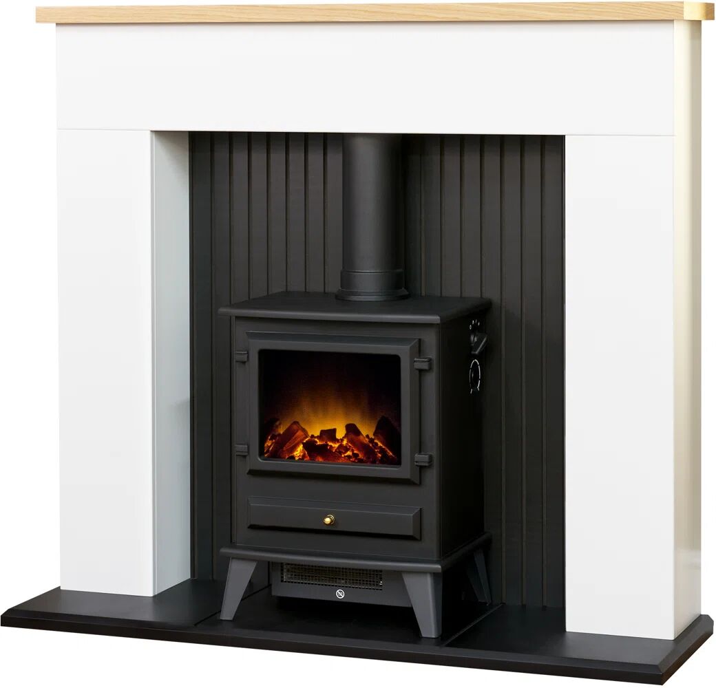 Photos - Fireplace Box / Freestanding Stove Adam Innsbruck Electric Stove white 101.2 H x 115.0 W x 35.0 D cm 