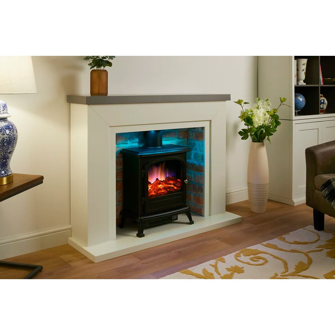 Photos - Fireplace Box / Freestanding Stove Castleton Fires & Fireplaces Farlington Electric Stove Suite 99.2 H x 120.