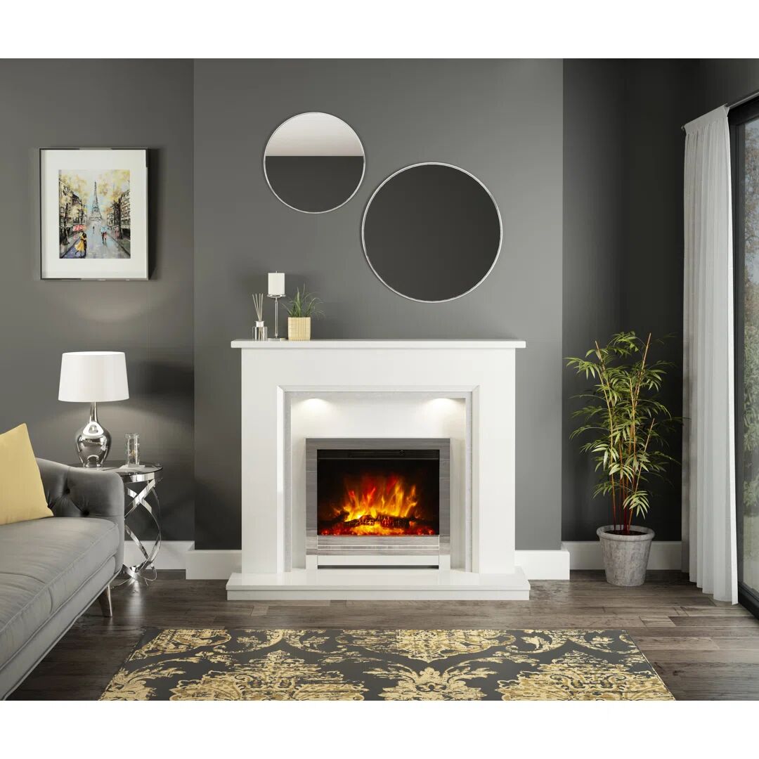 Photos - Fireplace Box / Freestanding Stove Flare Beam Edge Inset Electric Fire gray 60.3 H x 66.1 W x 11.0 D cm