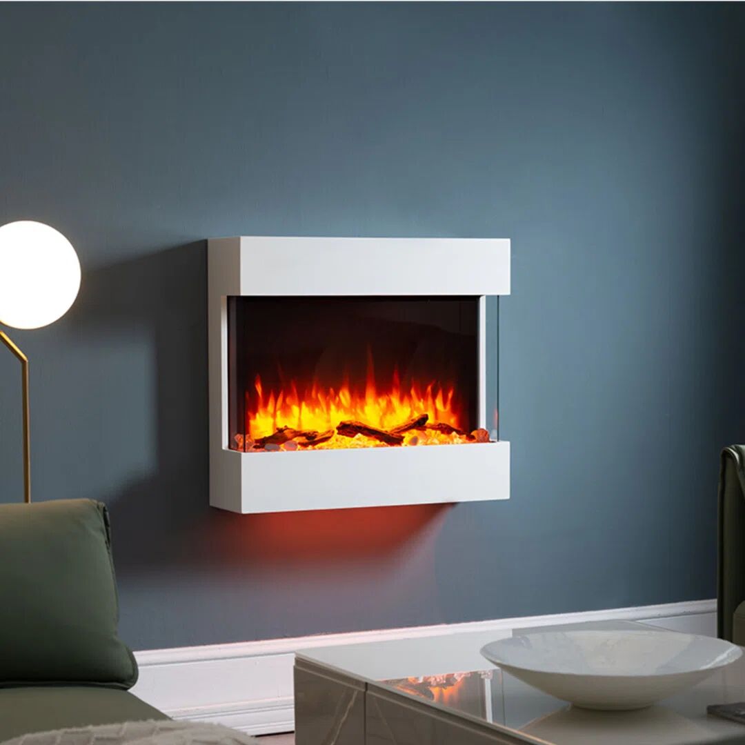 Photos - Fireplace Box / Freestanding Stove Castleton Fires & Fireplaces Wall Mounted Electric Fire Suite white 63.5 H