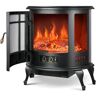Lifeplus Electric Fireplace Stove 27 in., Freestanding Fireplace Heater with Adjustable 3D Flame Effect, Overheating Protection