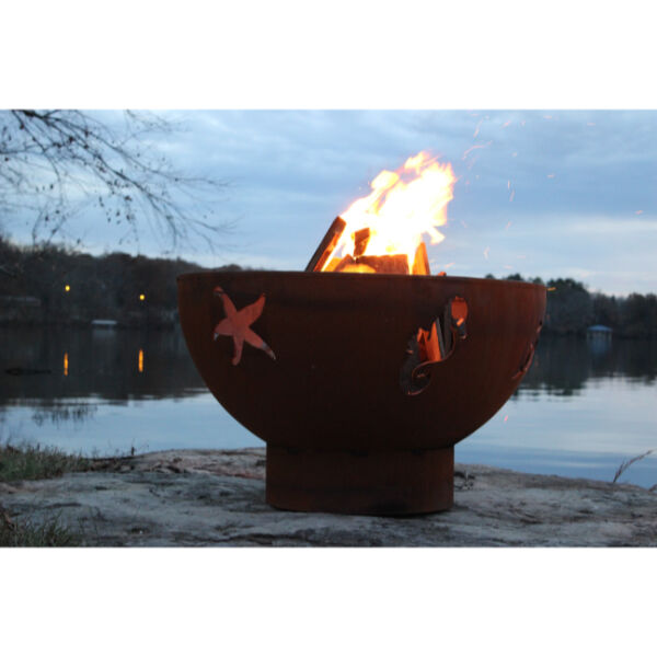 Fire Pit Art Sea Creatures Wood Burning Fire Pit