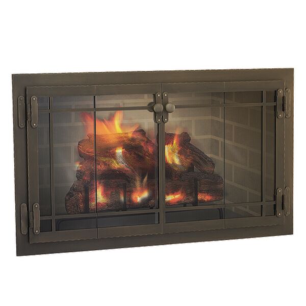 Design Specialties Craftsman Masonry Fireplace Glass Door