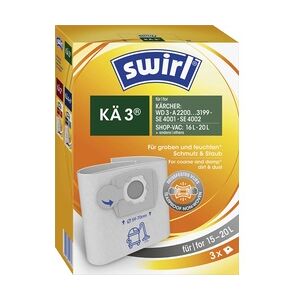 Swirl KÄ 3 Staubbeutel für Nass-Trockensauger, Kärcher/Shop-Vac 3 Stück