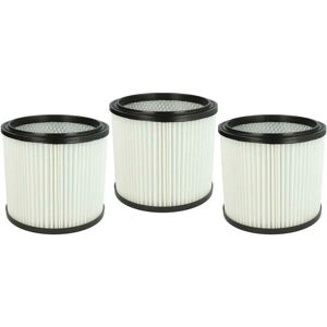 Vhbw - 3x Rund-Filter Ersatz für Kärcher 6.904-170.0, Einhell 2351110, Parkside 72800205, Lavor 3.752.0032 Filter für Mehrzwecksauger