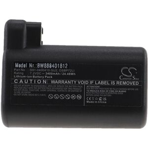 1x Akku kompatibel mit aeg RX9-1-SGM, RX9-1-IBM, RX9-2-4STN, RX9-2-4ANM, RX9, RX8-1-4WN Staubsauger Schwarz (3400 mAh, 7,2 v, Li-Ion) - Vhbw