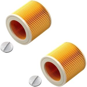 2-Pack Filter-kompatible dele Kompatible Karcher Wd2 Wd3 Wd3p Mv2 Mv3 Wd 2200 Se 4001 Våd- og tørstøvsugertilbehør Varenummer 64145520