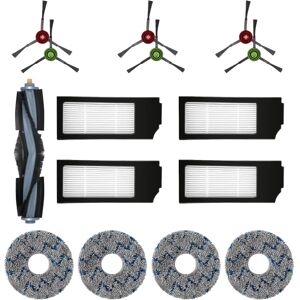 Filterbørste-tilbehørssæt til Ecovacs DEEBOT T20 Omni T10 Omni DEEBOT X1 Omni X1 Turbo X1 Støvsuger, 15 stk.