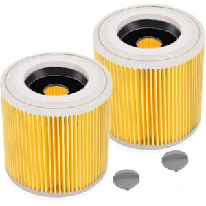 2-pak patronfilter til Wd3 Premium Wd2 Wd3 Wd3p Wd3 Mv2 Mv3 Filter Wd3 erstatningsfilter til Krcher Støvsuger 6.414-552.0/6414552 Hs