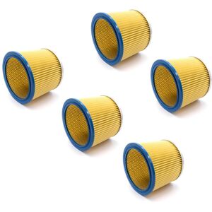 5x fitre rond / filtre à lamelles pour aspirateur compatible Praktiker PJ1000, PJ1100, PJ4000, PJ4500, PJ500, PJ700