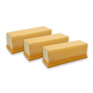3x filtre à plis plats compatible avec Kärcher SE 5.100, SE 6.100, A2701, A2801 Plus, SE 3001, A2731 PT, SE 2001 aspirateur
