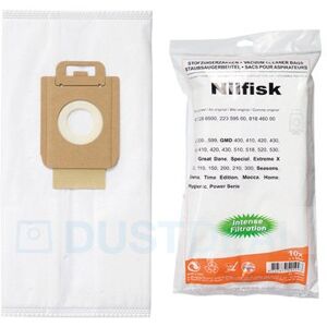 Nilfisk King Home Sacs d'aspirateur Microfibres (10 sacs, 1 filtre)