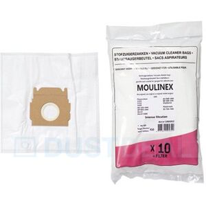 Moulinex Powerclass CL2/51 Sacs d'aspirateur Microfibres (10 sacs, 2 filtres)