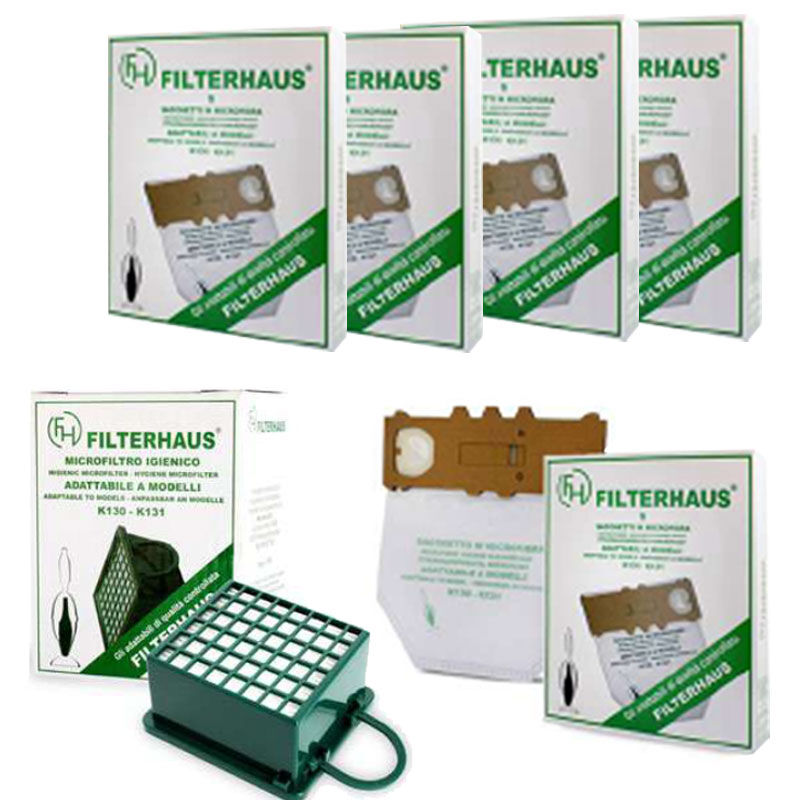 Micromic Box convenienza sacchetti e filtri per Folletto VK 130 VK 131 - PACK BASIC