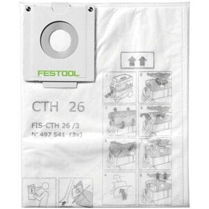 Festool Fis-Cth 26/3 Säkerhetsfiltersäck 3-Pack, Städ- & Rengöringsmaskiner