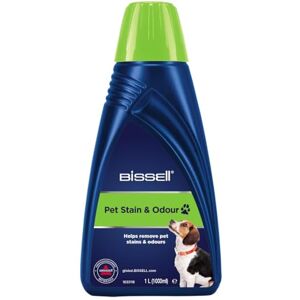 BISSELL Pet Stain & Odour Formula For Use in Compact Carpet Cleaners Removes Stains and Neutralized Pet Odours 1085N, 1L, Cleaning Solution (Packaging may vary)