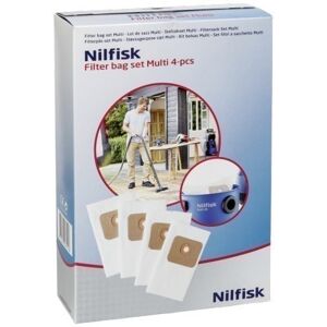 Nilfisk Dust bags Microfiber (4 bags) suitable for Nilfisk Multi 30, Nilfisk Multi 20 (107402336)