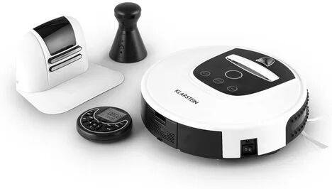 Klarstein Cleanhero Bagless Robotic Vacuum Cleaner Klarstein Colour: White  - Size: 25cm H x 38cm W x 4cm D