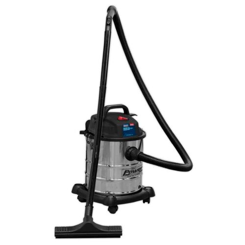 Sealey Stainless Bagless Wet Dry Vac Sealey  - Size: 30cm H X 51cm W X 22cm D