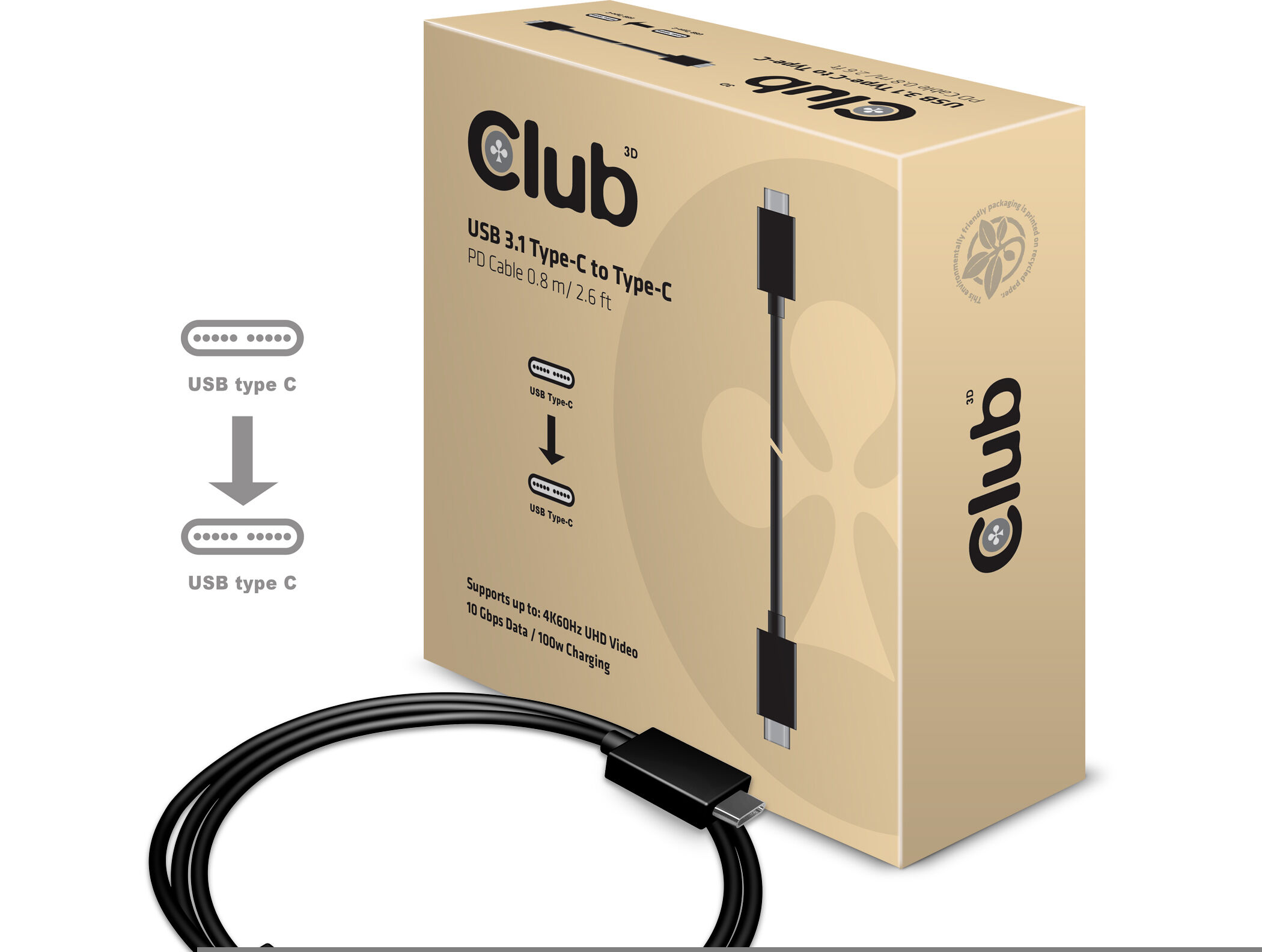 Club 3D USB 3.1 Type C to USB 3.1