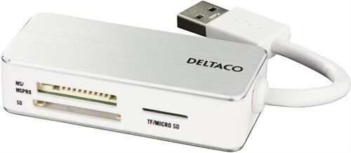 Deltaco USB 3.1 Minneskortläsare - 3 fack