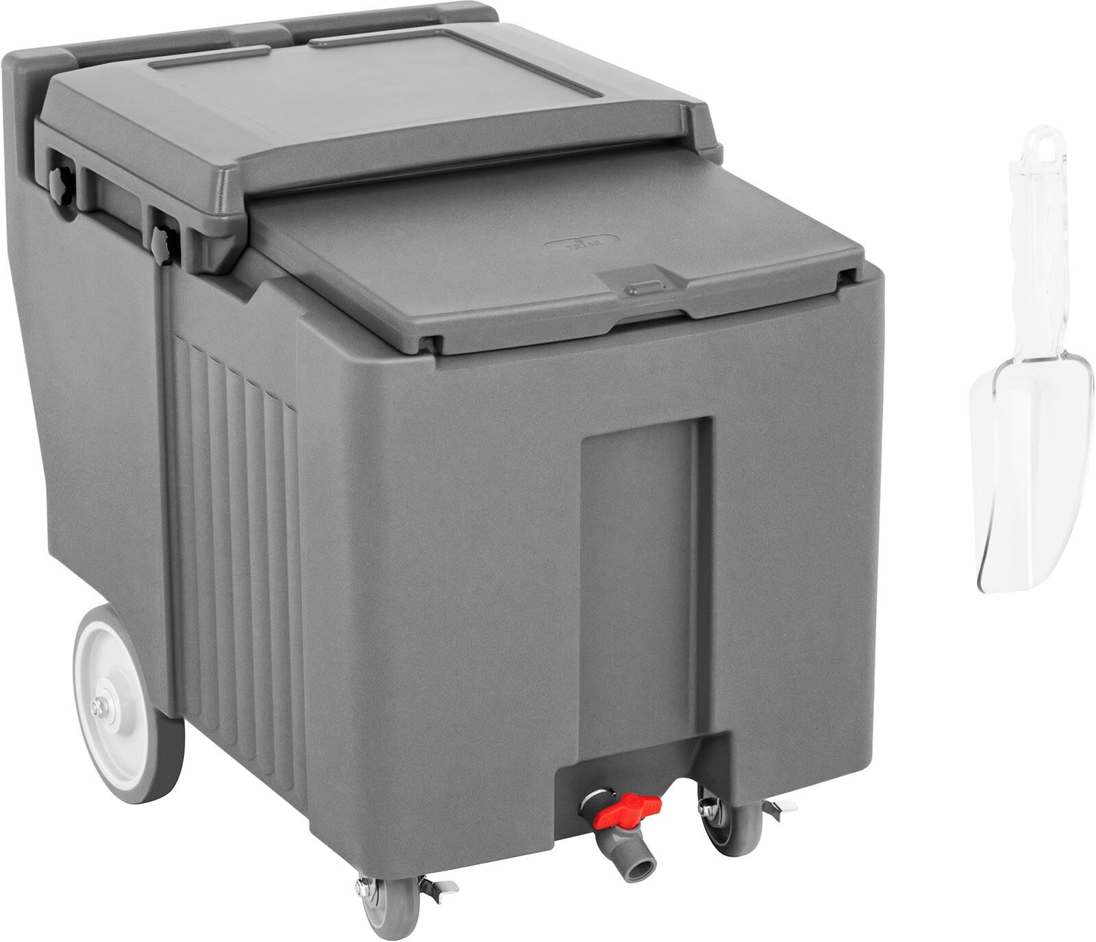 Royal Catering Chariot à glace isolé - 110 l - 57 kg - Avec robinet et couvercle coulissant RC-ICC110