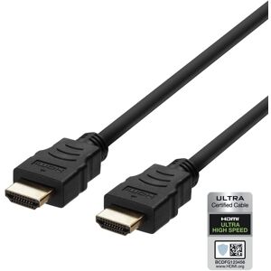 Deltaco Ultra High Speed ​​HDMI-kabel, 2m, sort