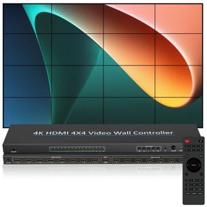 Shoppo Marte NK-H44 4K Ultra HD 4X4 HDMI Video Wall Controller Multi-screen Splicing Processor (US Plug)