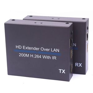 Shoppo Marte NK-E200IR 200m Over LAN HDMI H.264 HD (Transmitter + Receiver) Extender with IR