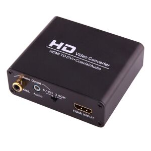Shoppo Marte NEWKENG X5 HDMI to DVI with Audio 3.5mm Coaxial Output Video Converter, EU Plug