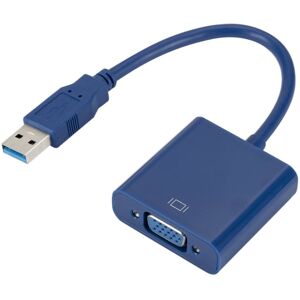 Shoppo Marte External Graphics Card Converter Cable USB3.0 to VGA, Resolution: 720P(Blue)