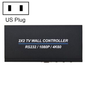 Shoppo Marte BT100 4K 60Hz 1080P 2 x 2 TV Wall Controller, Plug Type:US Plug(Black)