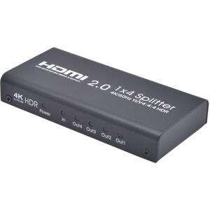 Shoppo Marte AYS-14V20 HDMI 2.0 1x4 4K Ultra HD Switch Splitter(Black)