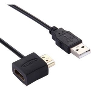 Shoppo Marte 50cm HDMI Female + HDMI Male to USB 2.0 Male Connector Adapter Cable