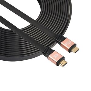 Shoppo Marte 3m HDMI 2.0 (4K)  30AWG High Speed 18Gbps Gold Plated Connectors HDMI Male to HDMI Male Flat Cable(Rose Gold)