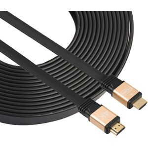 Shoppo Marte 3m HDMI 2.0 (4K)  30AWG High Speed 18Gbps Gold Plated Connectors HDMI Male to HDMI Male Flat Cable(Gold)